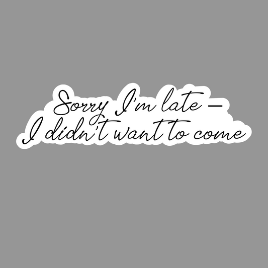I Didnt Want To Come