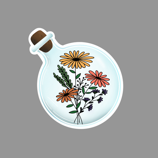 Potion Bottle with Flowers